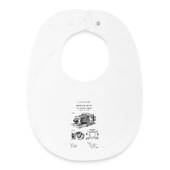 Antique Camera Design - Baby Organic Bib - white - Front