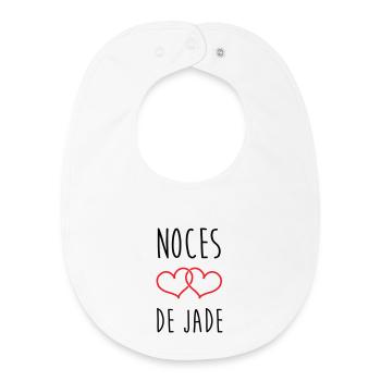 Jade-Hochzeit 26 Jahre Liebe - Baby Organic Lätzchen - Weiß - Vorne