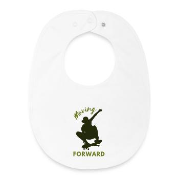 Moving Forward – Skateboarding T-Shirt - Baby Organic Bib - white - Front