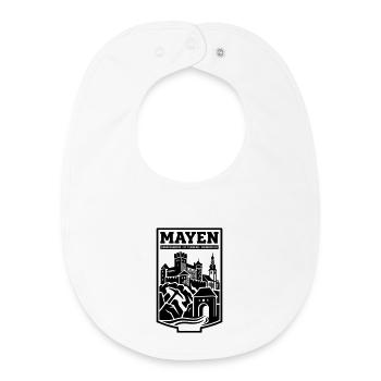 Mayen Wahrzeichen Silhouette - Baby Organic Lätzchen - Weiß - Vorne