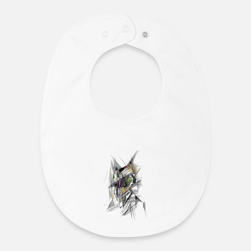 face - Baby Organic Bib - white