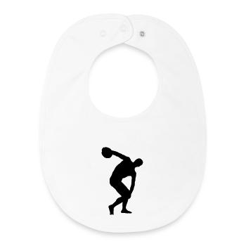 Discus throwing - Baby Organic Bib - white - Front
