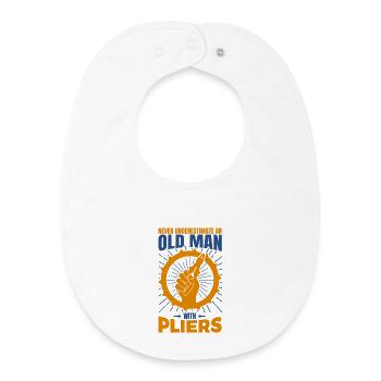 Électricien à la retraite - Bavoir bébé bio - blanc - Devant