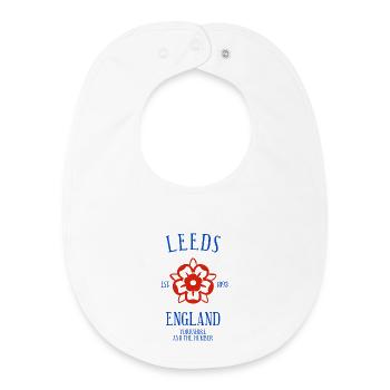 LEEDS England - Baby Organic Bib - white - Front