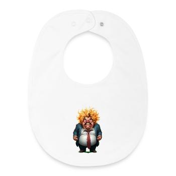 Caricature de citoyen en colère - Bavoir bébé bio - blanc - Devant