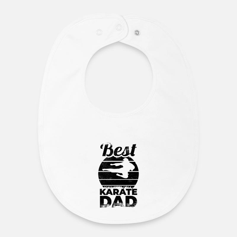 Karate Papa - Baby Organic Lätzchen - Weiß