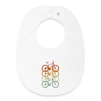 Vélo rétro vintage : une célébration du cyclisme - Bavoir bébé bio - blanc - Devant