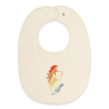 Saxophone Player Vintage - Baby Organic Bib - soft Ecru - Front