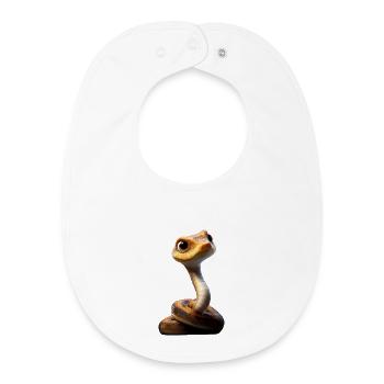 serpent, python, cobra, serpent à sonnettes, serpents - Bavoir bébé bio - blanc - Devant