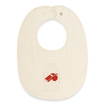 Cornhole Refere Offizielles Schiedsrichter - Baby Organic Lätzchen - Natur - Vorne