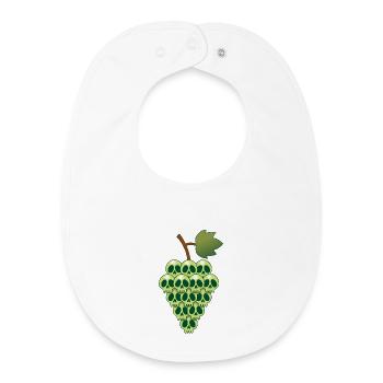 Grape skulls - Baby Organic Bib - white - Front