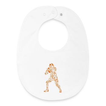 Conception des icônes de quarterback de football américain - Bavoir bébé bio - blanc - Devant