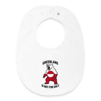 Greenland Is Not For Sale - Baby Organic Bib - white - Front