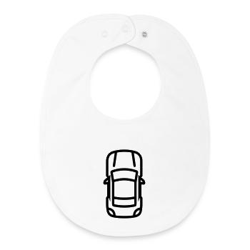 Auto - Baby Organic Lätzchen - Weiß - Vorne