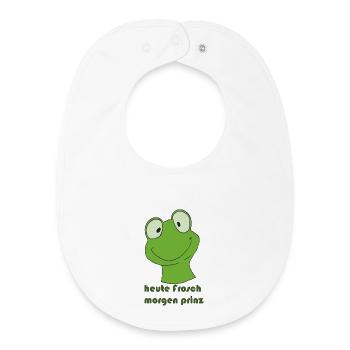 heute_frosch - Baby Organic Lätzchen - Weiß - Vorne