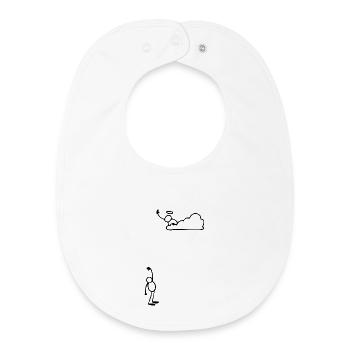 Humour - Bavoir bébé bio - blanc - Devant
