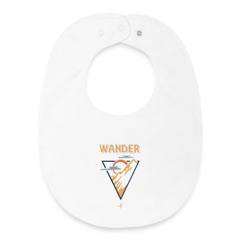 Berg Sonne Wolken - Wandern Motiv - Baby Organic Lätzchen - Weiß - Vorne