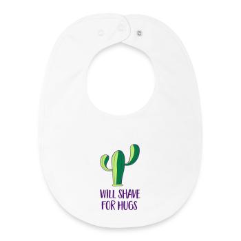 Cactus - Shave - Baby Organic Bib - white - Front