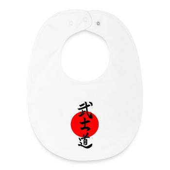 Bushido Kanji - Bavoir bébé bio - blanc - Devant