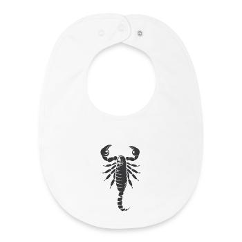 Scorpion Symbole Illustration Icône graphique Animaux - Bavoir bébé bio - blanc - Devant
