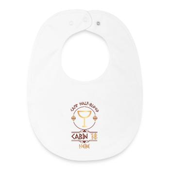 Cabin #18 in Camp Half Blood, Child of Hebe - Baby Organic Bib - white - Front