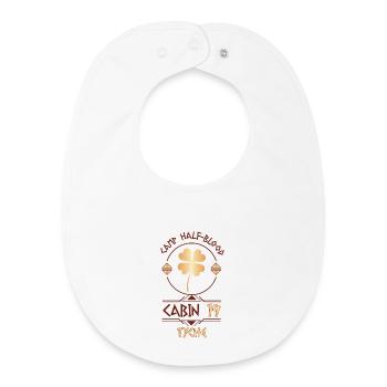 Cabin #19 in Camp Half Blood, Child of Tyche - Baby Organic Bib - white - Front