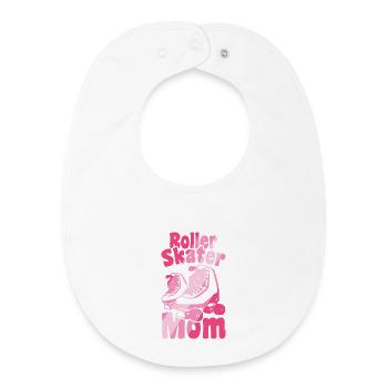 Rollschuhläufer Mama - Baby Organic Lätzchen - Weiß - Vorne