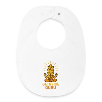 Grain Guru – Meditative Wheat Style - Baby Organic Bib - white - Front