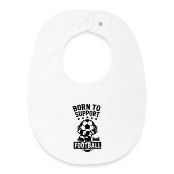 support football - Baby Organic Bib - white - Front