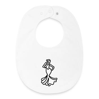 Flamenco - Baby Organic Lätzchen - Weiß - Vorne