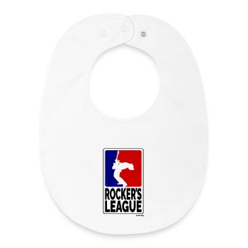 Rockers League, black - Baby Organic Bib - white - Front