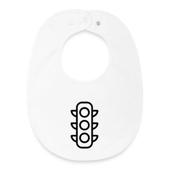 traffic light - Baby Organic Bib - white - Front