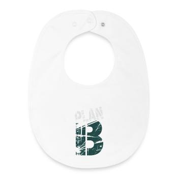 Glyphe numérique Grunge 13 - Bavoir bébé bio - blanc - Devant