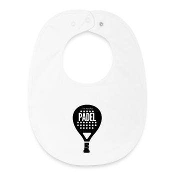 Padel Focus Dark Motif - Baby Organic Bib - white - Front