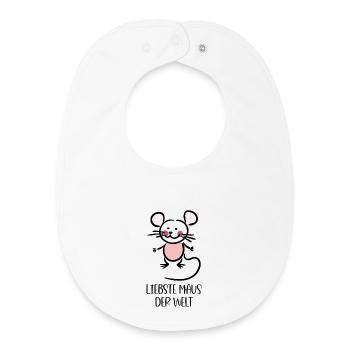 Maus - Baby Organic Lätzchen - Weiß - Vorne