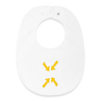 focus yellow - Baby Organic Bib - white - Front