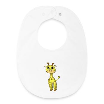 Baby giraffe - Baby Organic Bib - white - Front