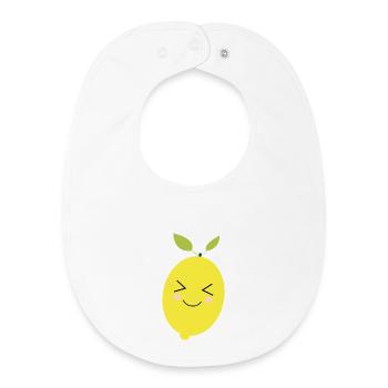 Citron, Citron vert, Citron vert, Fruits, Fruits, Végétalien - Bavoir bébé bio - blanc - Devant