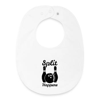 Bowling Wortspiel - Baby Organic Lätzchen - Weiß - Vorne