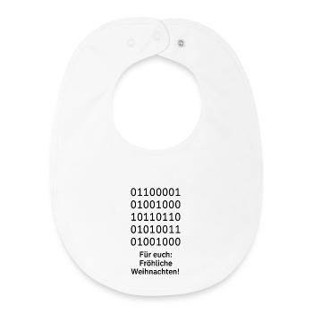 Binary Code Weihnachtszauber - Baby Organic Lätzchen - Weiß - Vorne