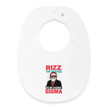 Rizz Christmas Sigma Santa Santa Claus Gen Z - Baby Organic Bib - white - Front