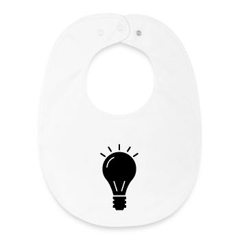 Light bulb - Baby Organic Bib - white - Front