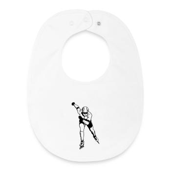 skate - Baby Organic Bib - white - Front