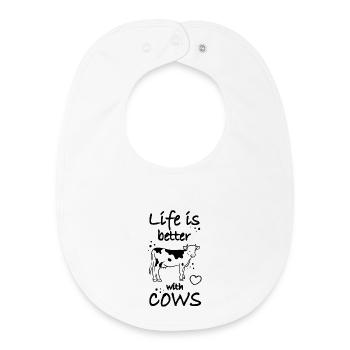 Cow keeper - Baby Organic Bib - white - Front