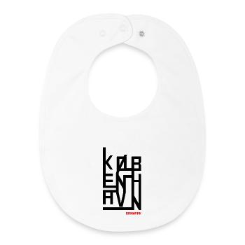 København Danmark Design moderne - Bavoir bébé bio - blanc - Devant