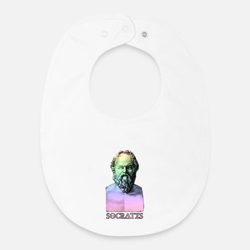 Socrate - Bavoir bébé bio - blanc