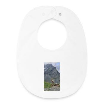 Alpine ibex - Baby Organic Bib - white - Front
