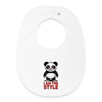 Panda je suis le style - Bavoir bébé bio - blanc - Devant
