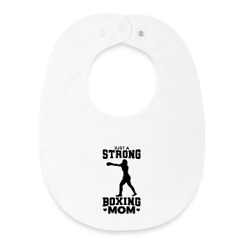 Boxer Mama - Baby Organic Lätzchen - Weiß - Vorne