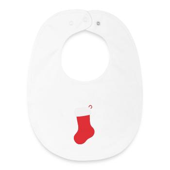 Christmas Stocking - Baby Organic Bib - white - Front